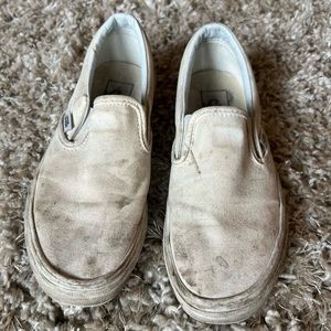 Vans slip on sneakers white women’s size 6